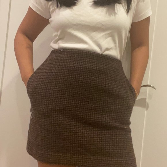 Uniqlo Purple/Mauve Wool Mini Skirt - Picture 4 of 4